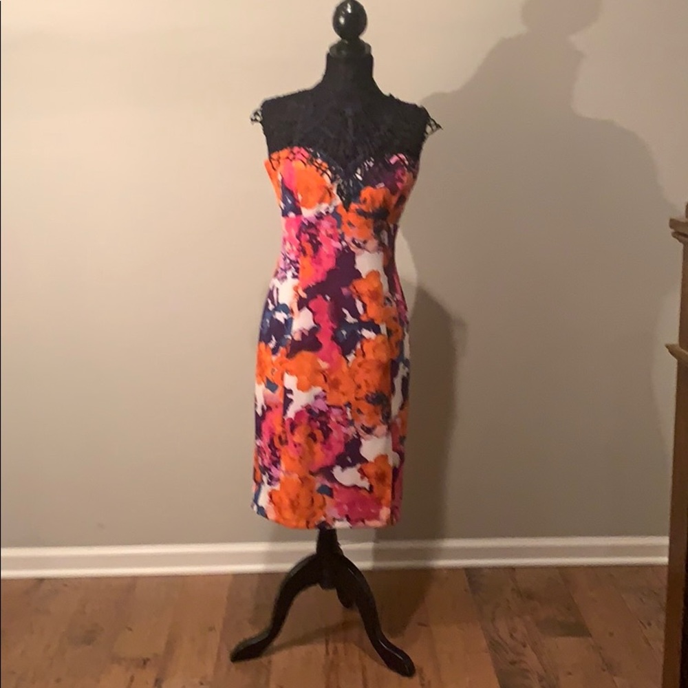 Kardashian Kollection Floral Lace Dress